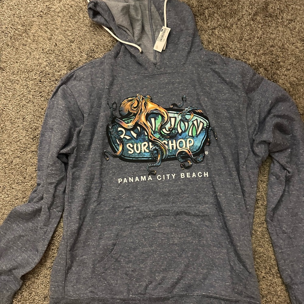 Ron Jon Blue Hoodie with Graphic Design